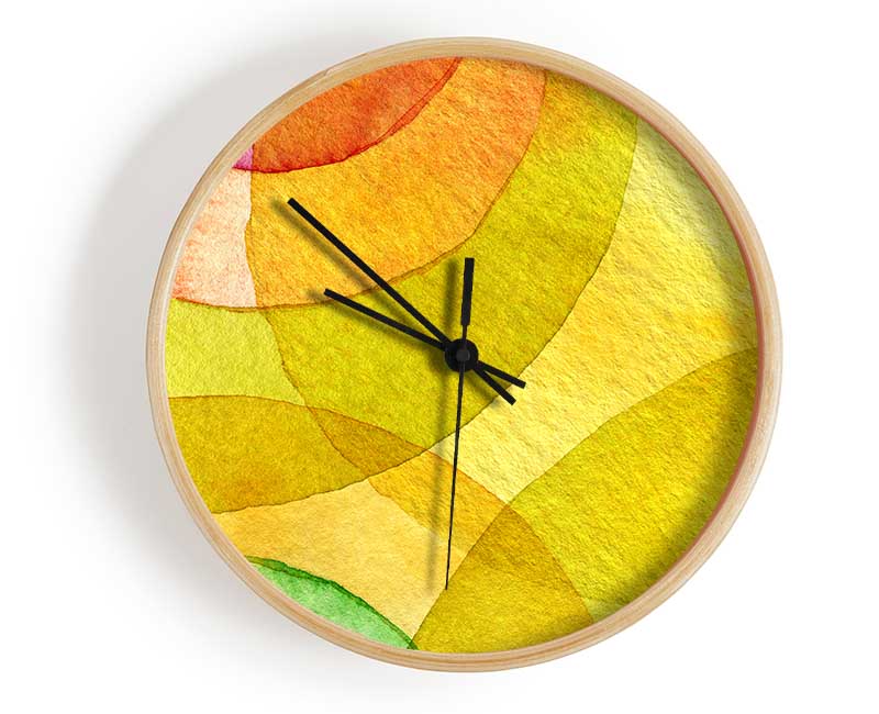 Yellow Bounce Clock - Wallart-Direct UK