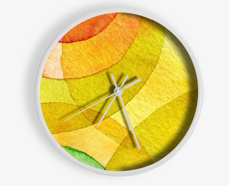 Yellow Bounce Clock - Wallart-Direct UK