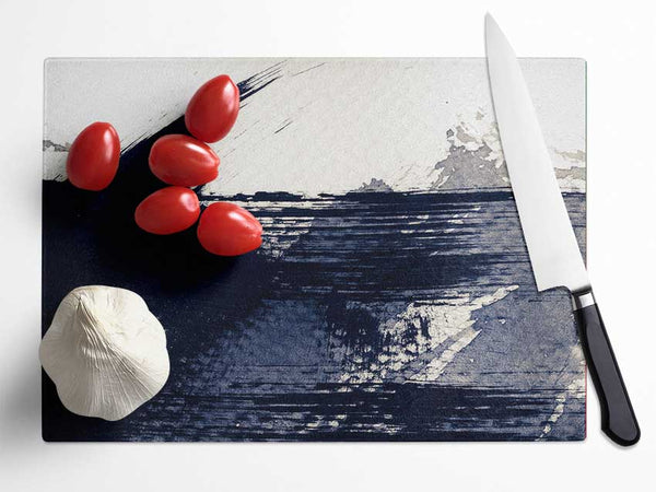 Ink Lines Glass Chopping Board