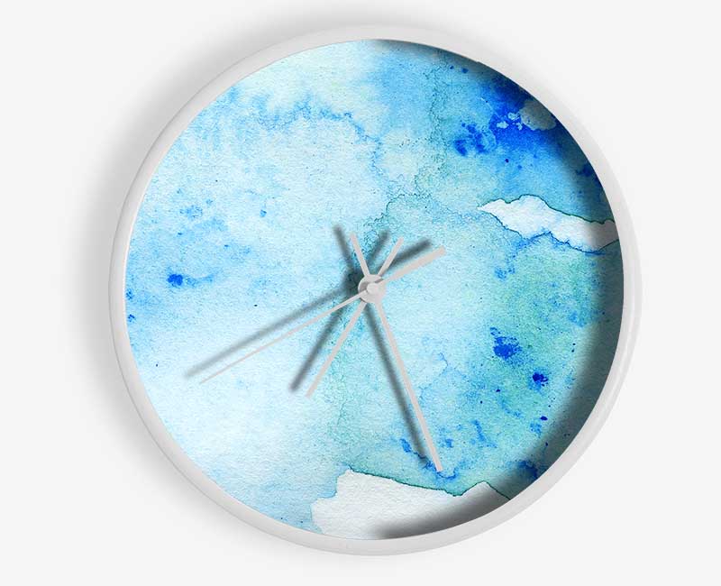 Blue Smoke Clock - Wallart-Direct UK