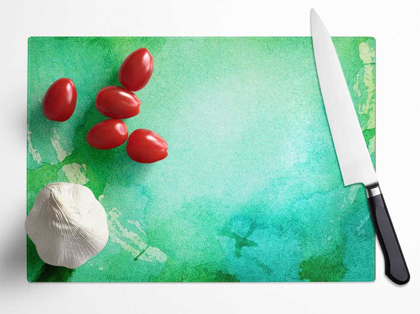 Green Glass Chopping Board