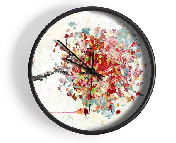 Leaves Falling From The Magical Tree Clock - Wallart-Direct UK