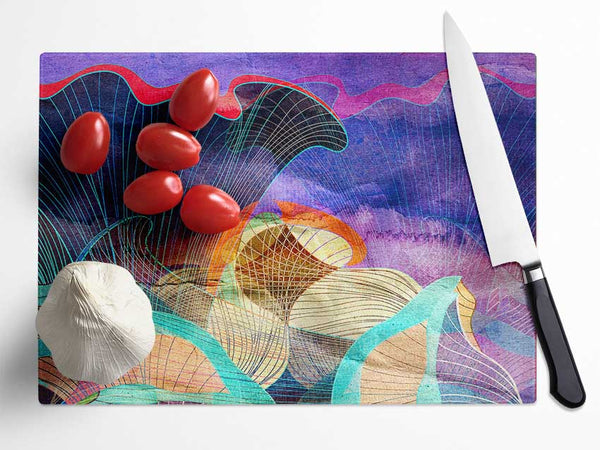 Garden Of Dreams Glass Chopping Board