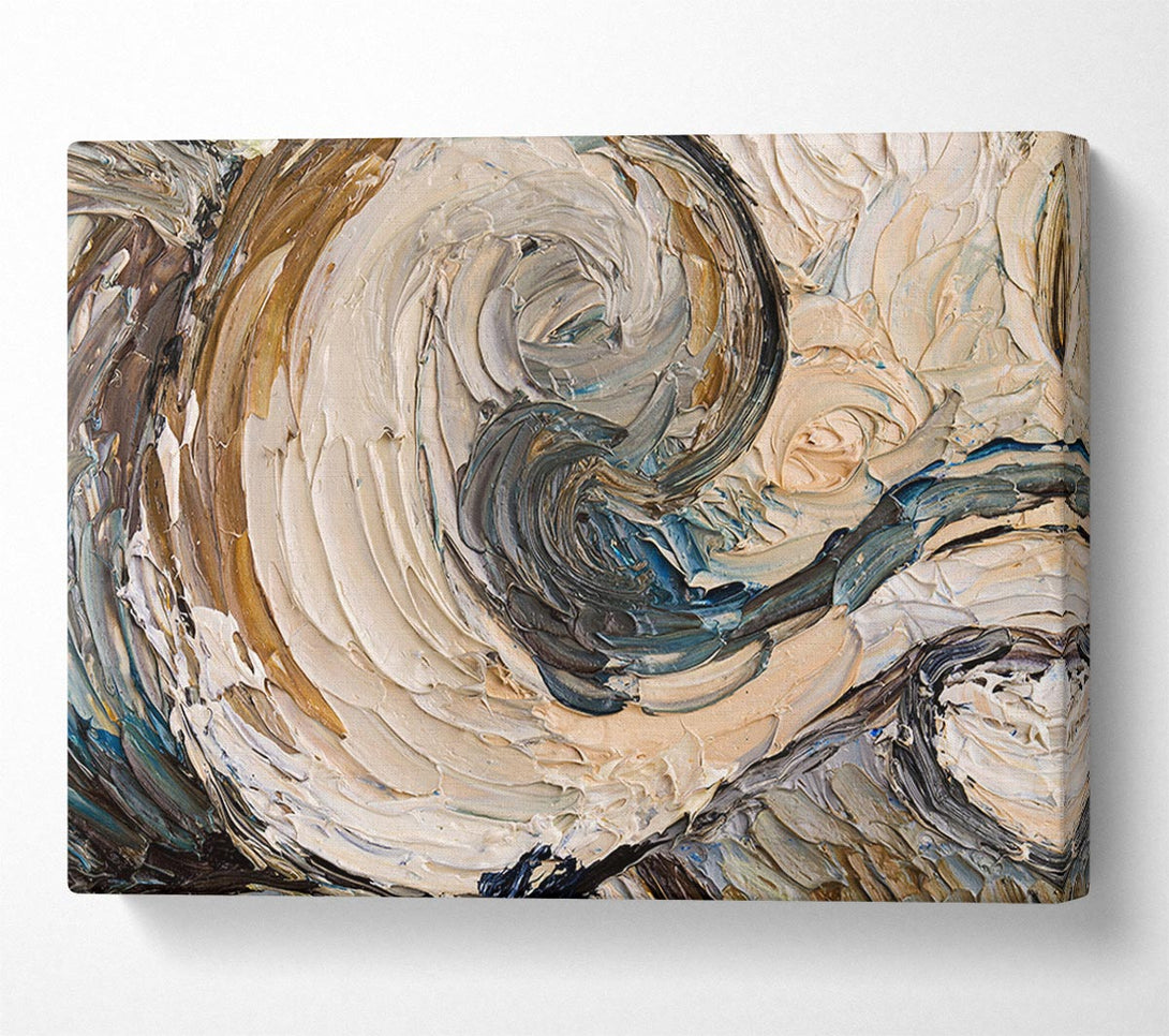 Picture of Chocolate Caramel Wave Canvas Print Wall Art