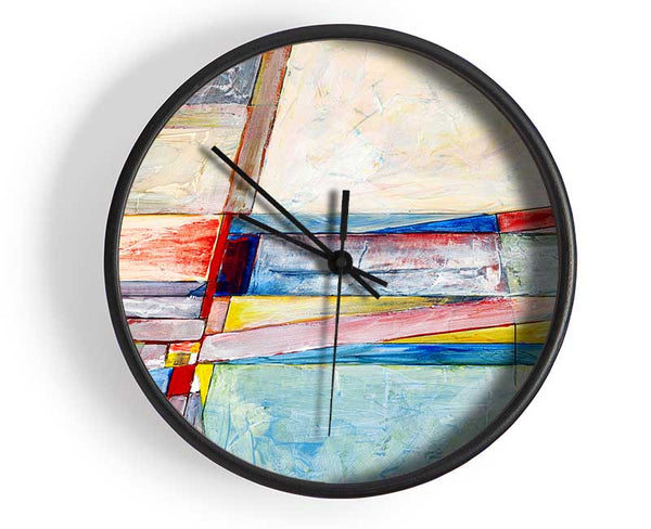 Lines Of Time Clock - Wallart-Direct UK