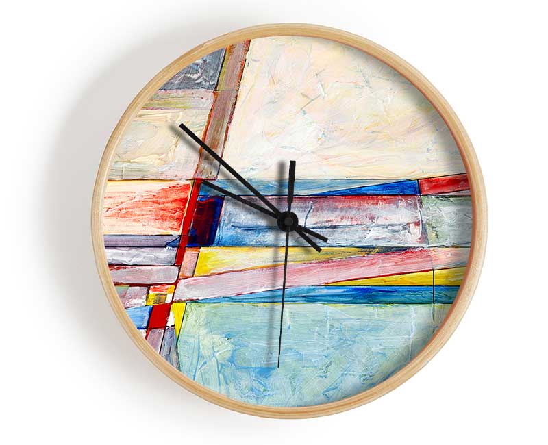 Lines Of Time Clock - Wallart-Direct UK