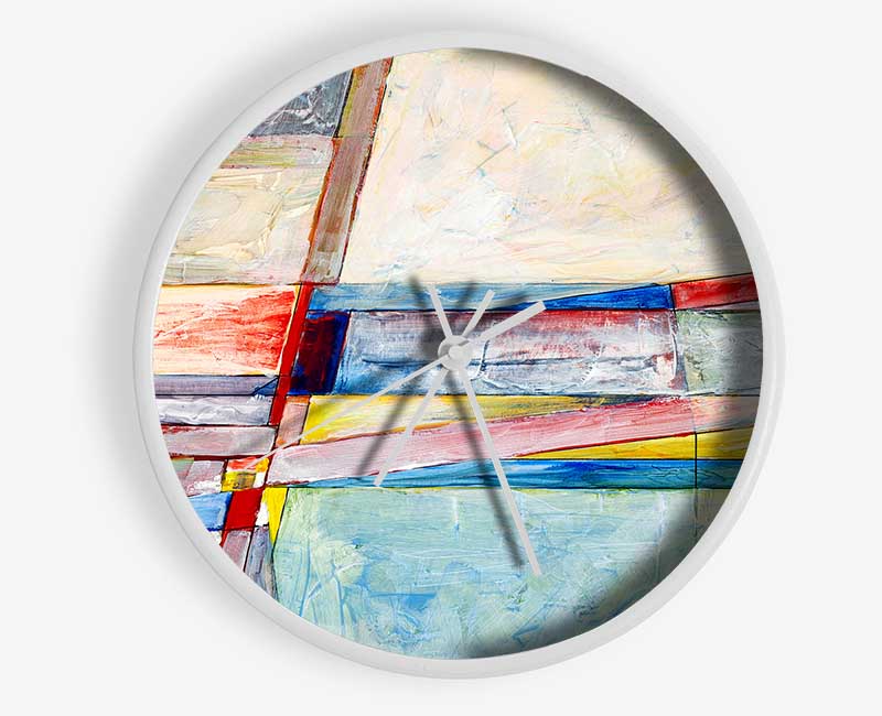 Lines Of Time Clock - Wallart-Direct UK