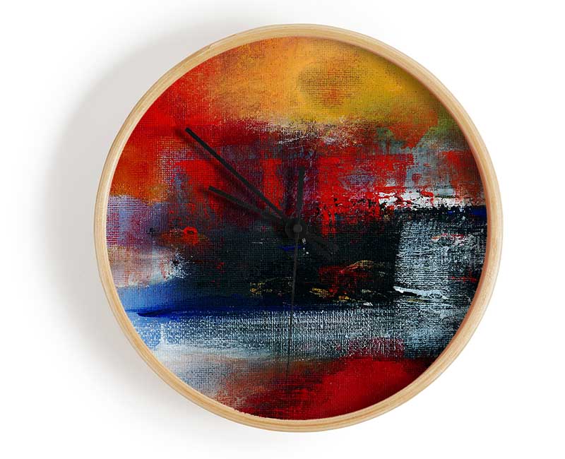 In The Middle Of The Lava River Clock - Wallart-Direct UK