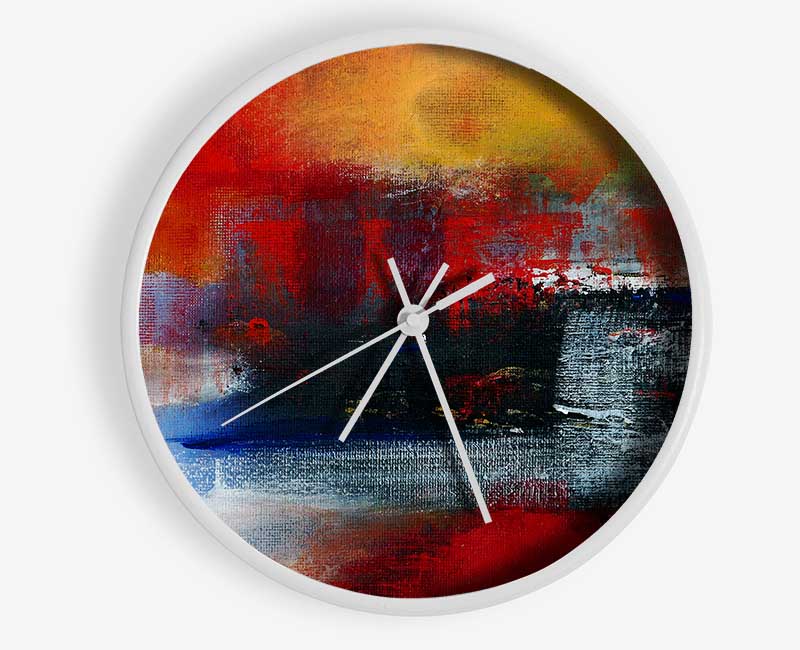 In The Middle Of The Lava River Clock - Wallart-Direct UK