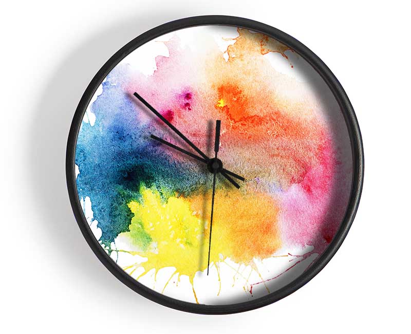 Colliding Colours Clock - Wallart-Direct UK