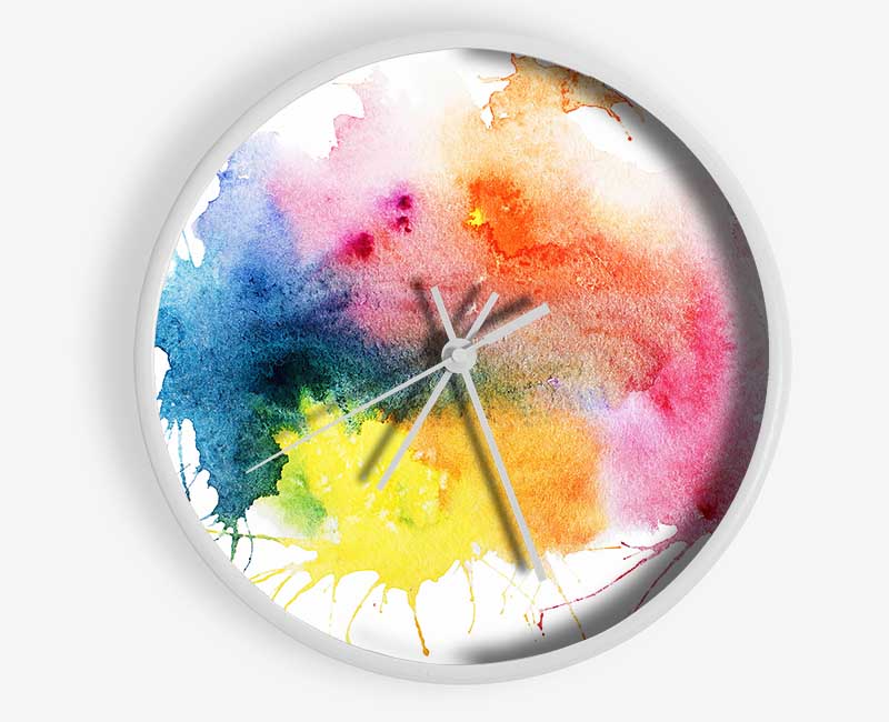 Colliding Colours Clock - Wallart-Direct UK