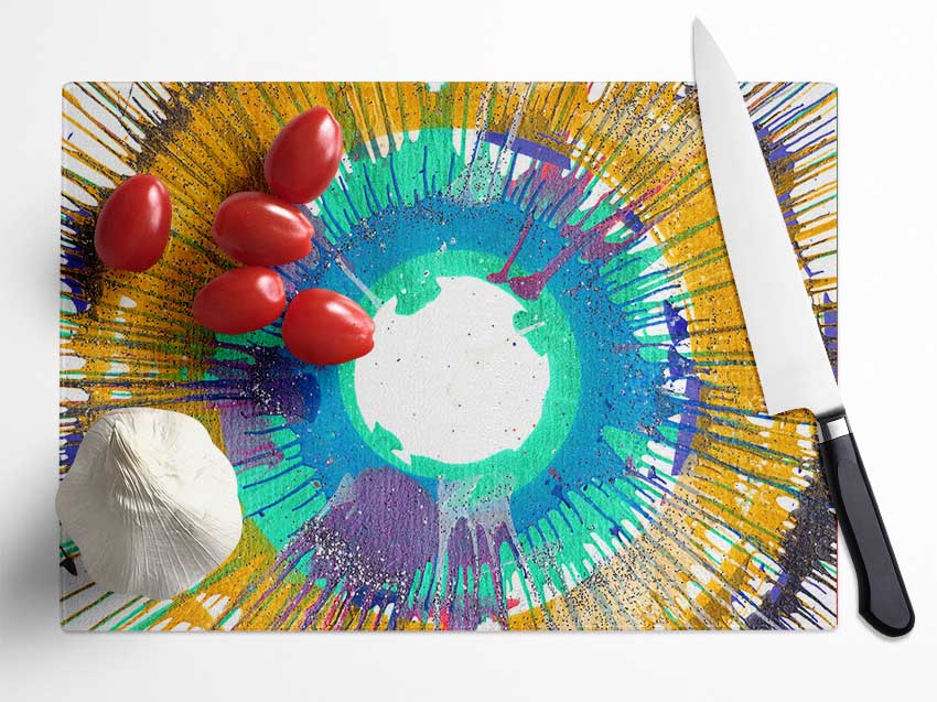 Sun Ray Illusion Glass Chopping Board