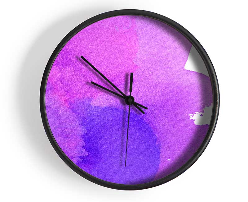 Purple Sun Through The Pink Clouds Clock - Wallart-Direct UK