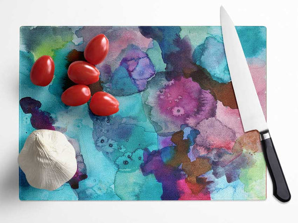 Flower Burst Glass Chopping Board