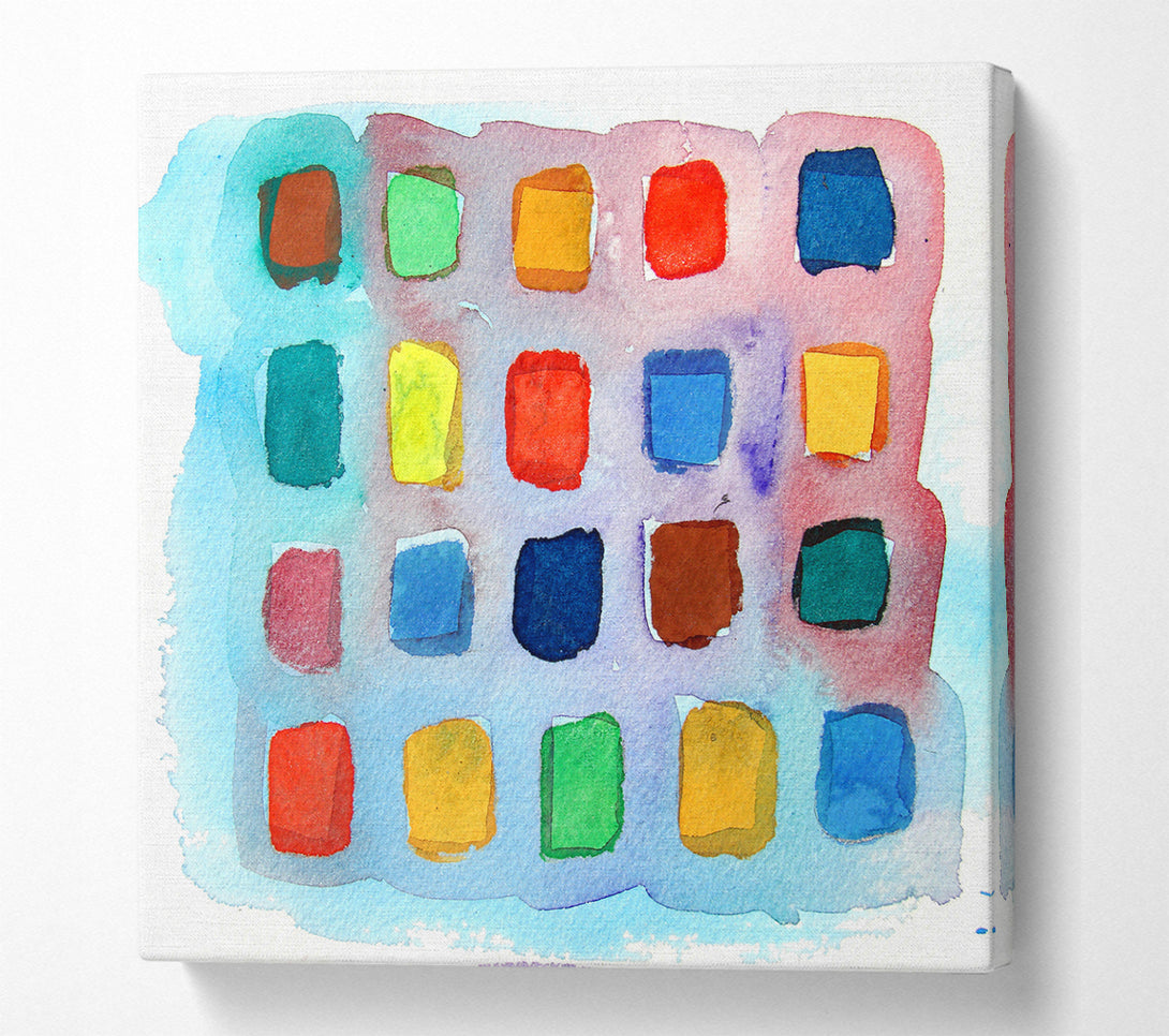 A Square Canvas Print Showing Colour Palette Square Wall Art