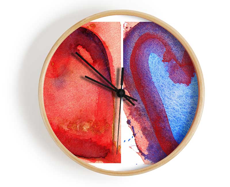 Hot And Cold Heart Clock - Wallart-Direct UK