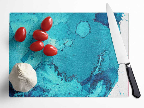 Water Planet Glass Chopping Board