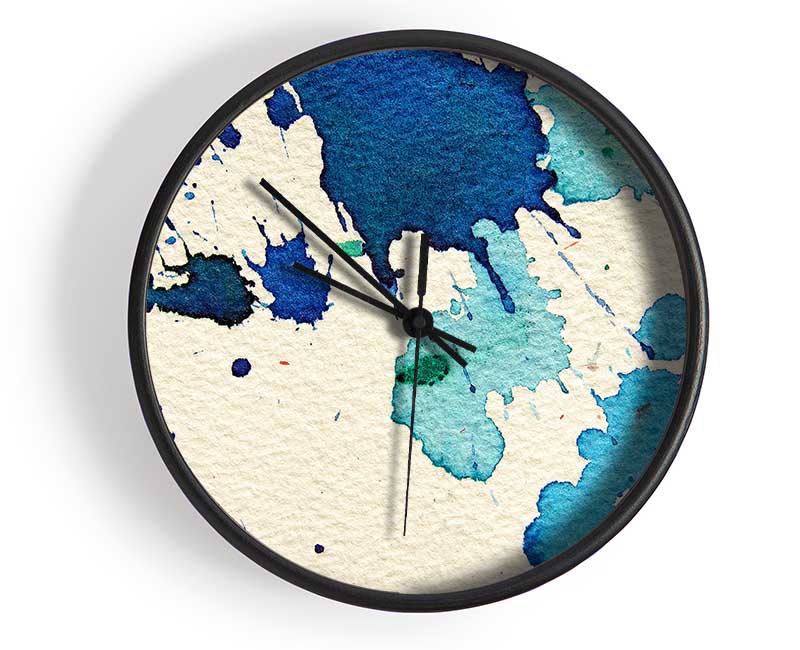 Splash Of Blue Clock - Wallart-Direct UK