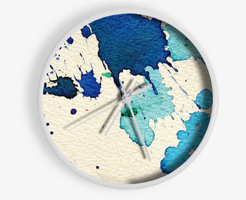 Splash Of Blue Clock - Wallart-Direct UK