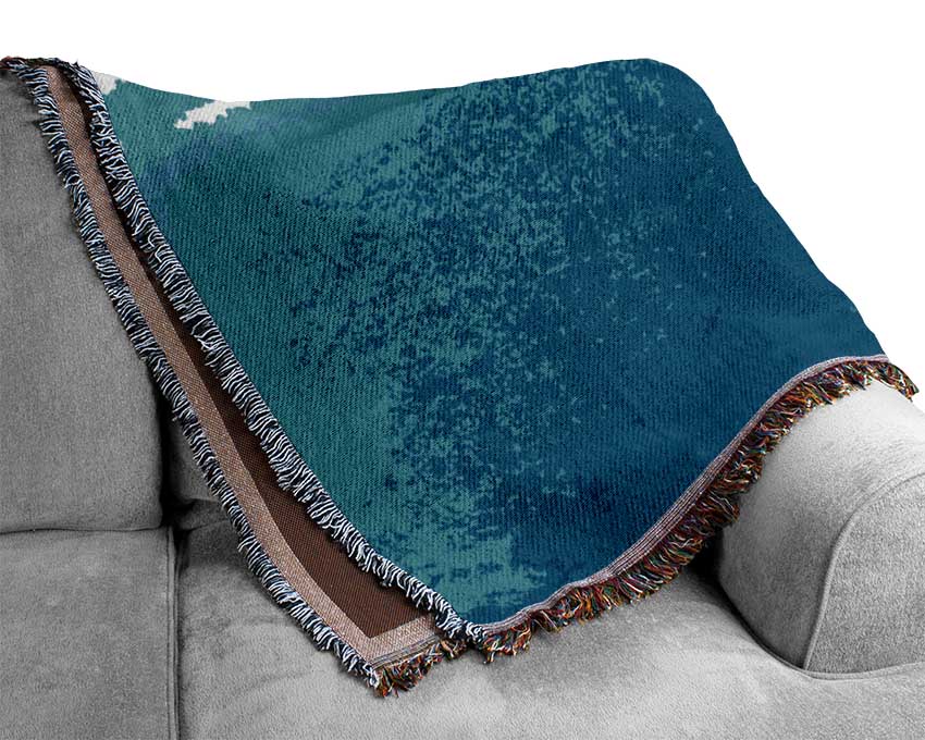 Movement Of The Ocean Woven Blanket