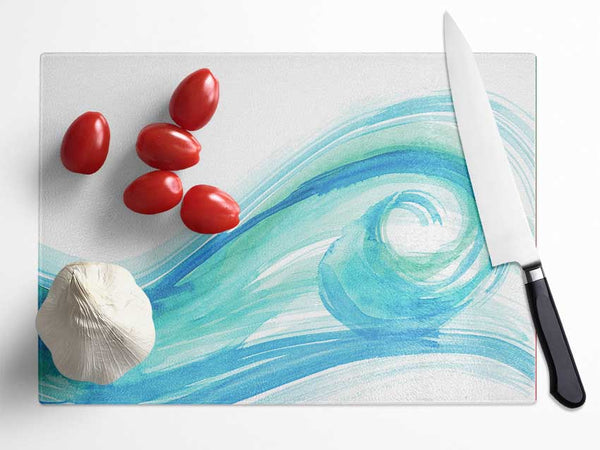 Wave Swirl Glass Chopping Board