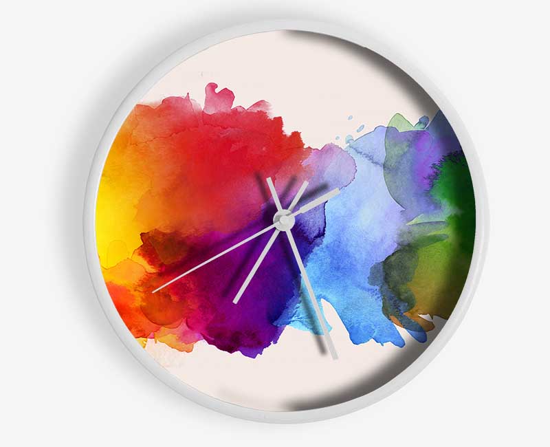 Rainbow Explosion Clock - Wallart-Direct UK