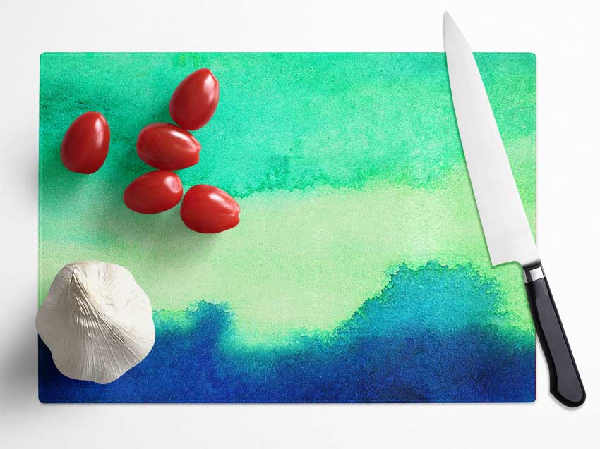 Ocean Depths Glass Chopping Board