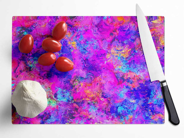 Pink Blast Glass Chopping Board