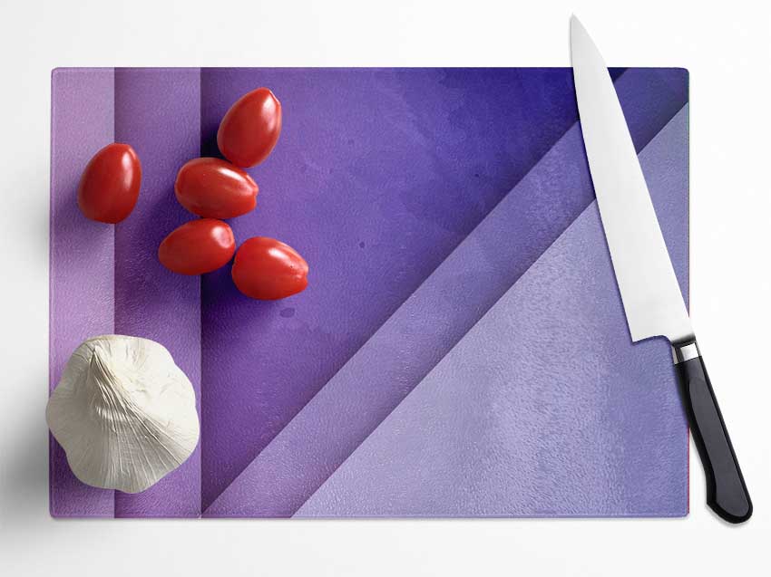 Purple Triangle Glass Chopping Board