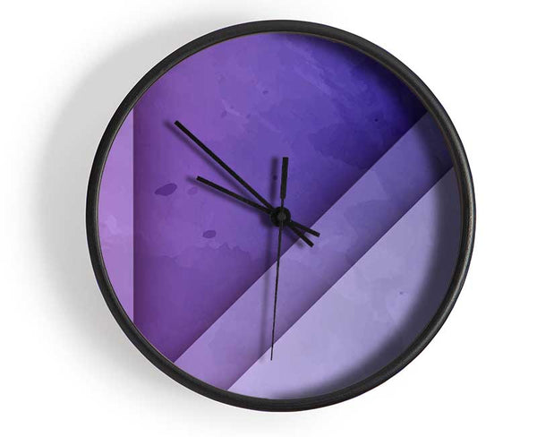 Purple Triangle Clock - Wallart-Direct UK