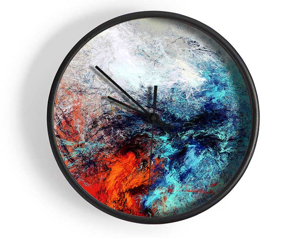 Fire And Ice Clock - Wallart-Direct UK