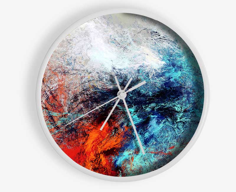 Fire And Ice Clock - Wallart-Direct UK