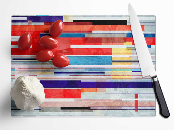 Between The Lines Glass Chopping Board