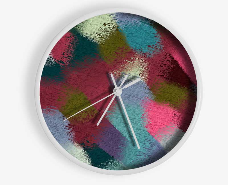 Patchwork Paint Clock - Wallart-Direct UK