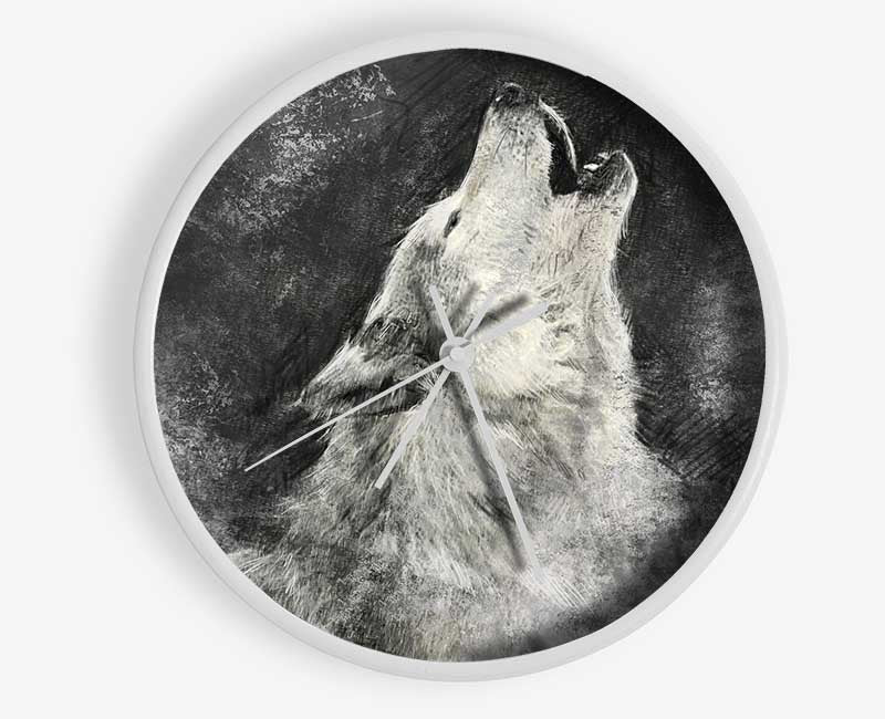 Howling Wolf Calling His Clock - Wallart-Direct UK