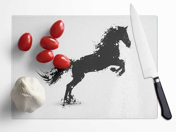 Stallion Horse Splendor Glass Chopping Board