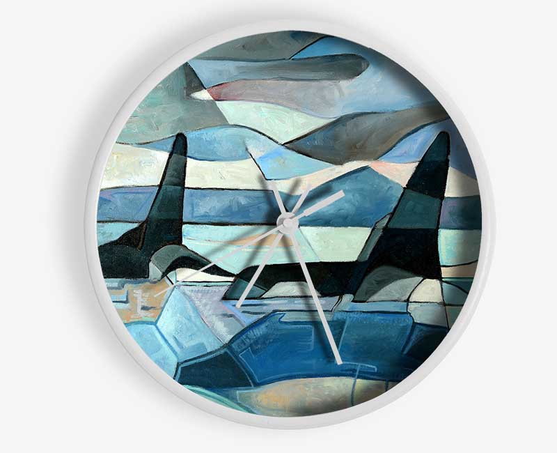 Whale Sail Clock - Wallart-Direct UK