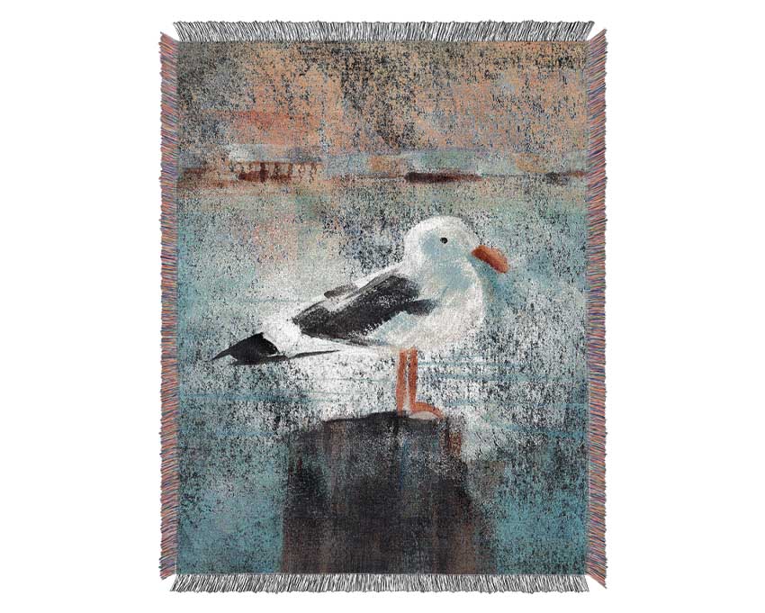 Seagull Perch Woven Blanket