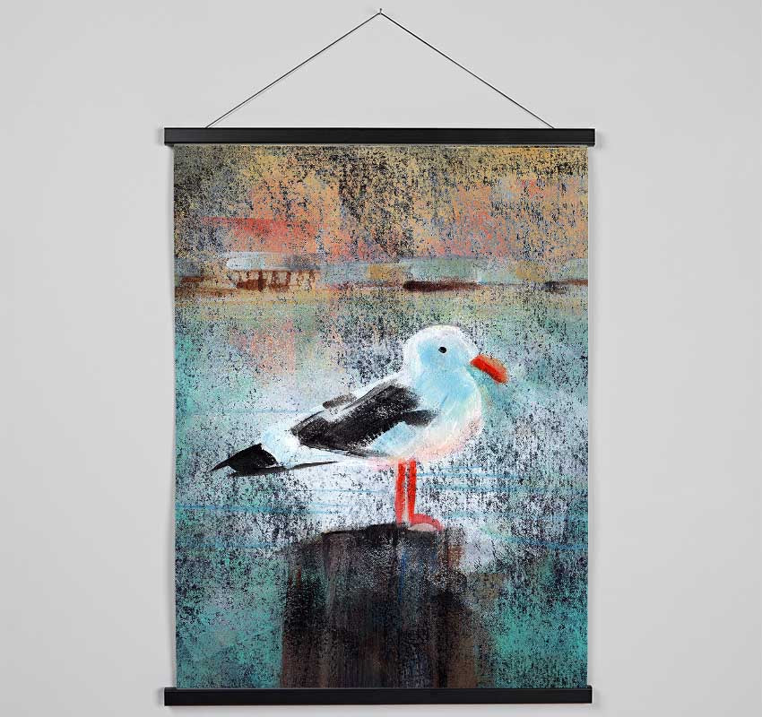 Seagull Perch Hanging Poster - Wallart-Direct UK