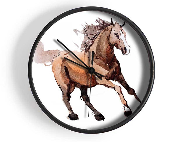 Running Horse Clock - Wallart-Direct UK