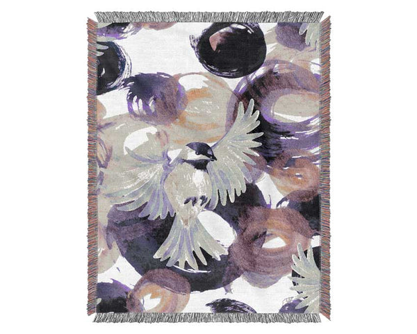 Bird Berry Feast Woven Blanket