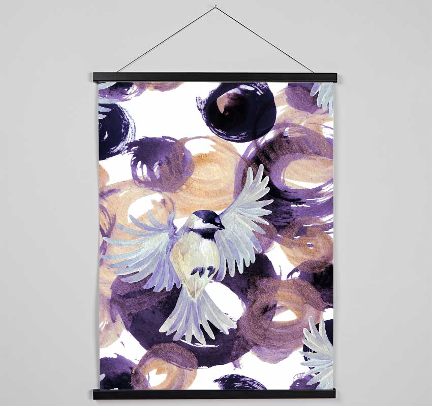 Bird Berry Feast Hanging Poster - Wallart-Direct UK