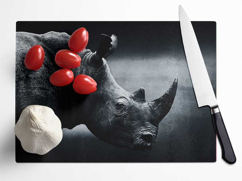 Rhinoceros Beauty Glass Chopping Board