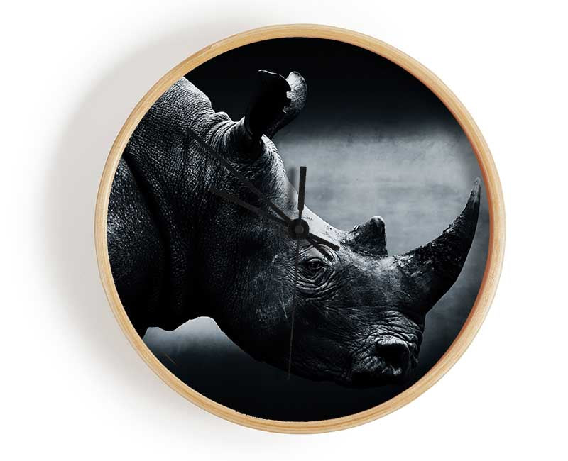 Rhinoceros Beauty Clock - Wallart-Direct UK