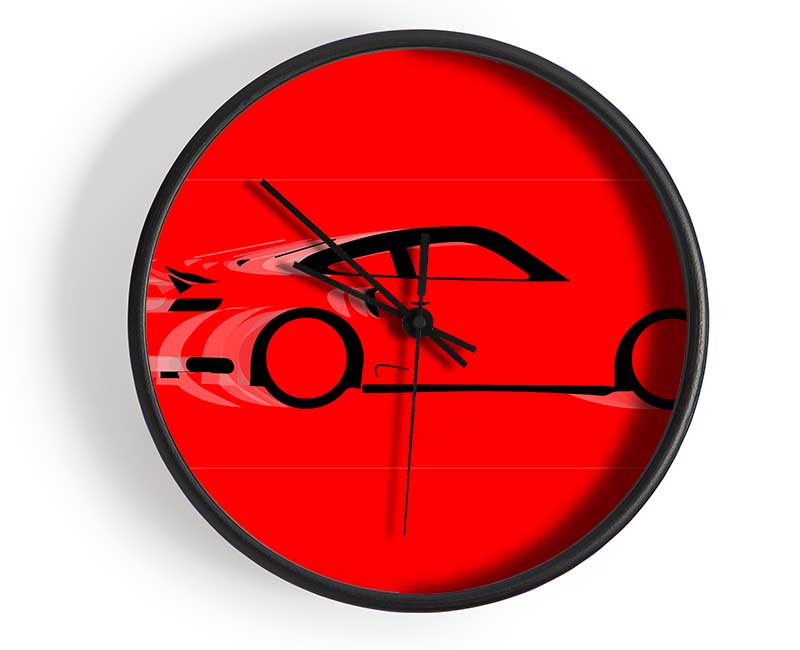 Red Porsche Blur Clock - Wallart-Direct UK