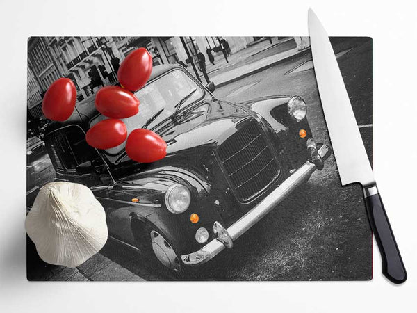 London Black Cab Glass Chopping Board