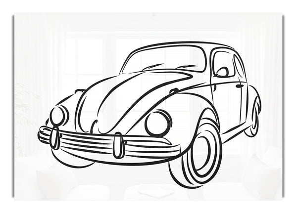 VW Beetle Outline