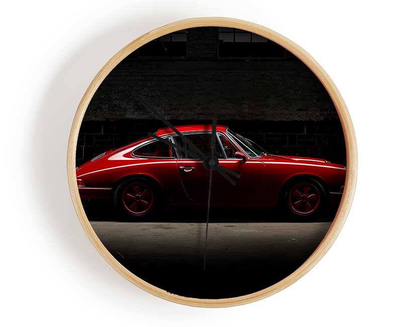 Classic Red Porsche Clock - Wallart-Direct UK