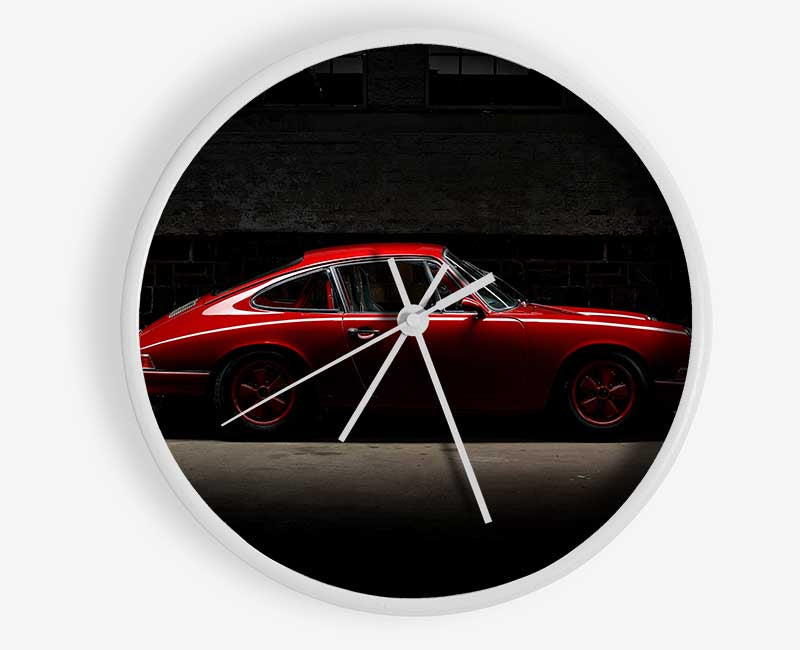 Classic Red Porsche Clock - Wallart-Direct UK