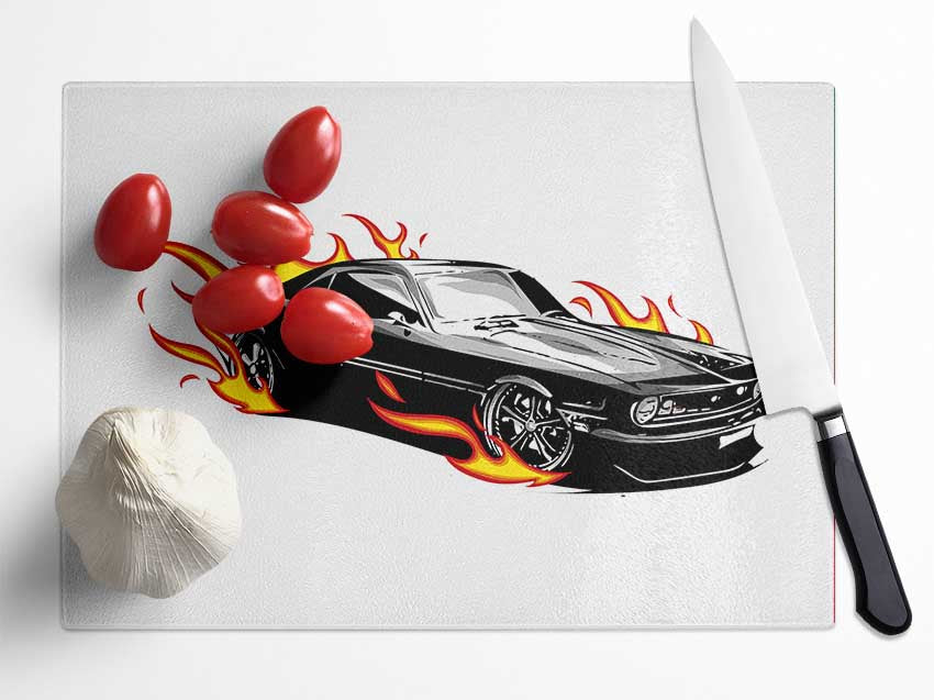 Mustang 13 Glass Chopping Board